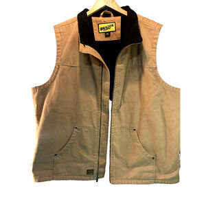 MEN'S VEST BRAZOS SHERPA LINED FULL ZIP , SIZE 2XL